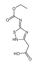 2-(5-(乙氧基羰基氨基)-1,2,4-噻二唑-3-基)乙酸结构式