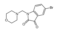 5-bromo-1-(morpholin-4-ylmethyl)indole-2,3-dione结构式