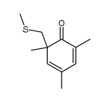 2,4,6-trimethyl-6-methylthiomethylenecyclohexa-2,4-dien-1-one Structure