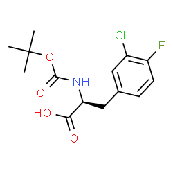 (S)-2-((tert-Butoxycarbonyl)amino)-3-(3-chloro-4-fluorophenyl)propanoic acid Structure