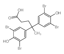 Benzenebutanoic acid,3,5-dibromo-g-(3,5-dibromo-4-hydroxyphenyl)-4-hydroxy-g-methyl- Structure