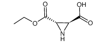 2,3-Aziridinedicarboxylicacid,monoethylester,(2S,3S)-(9CI) structure