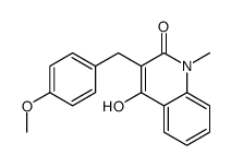 4-hydroxy-3-[(4-methoxyphenyl)methyl]-1-methylquinolin-2-one结构式