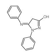 3-Pyrazolidinone,1-phenyl-5-(phenylimino)- Structure