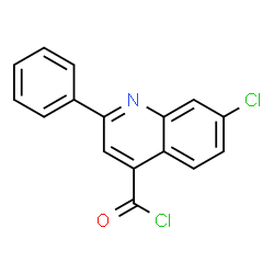 4-QUINOLINECARBONYL CHLORIDE,7-CHLORO-2-PHENYL-结构式