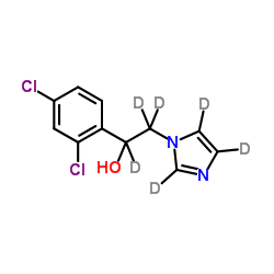 1-(2,4-Dichlorophenyl)-2-[(2H3)-1H-imidazol-1-yl](2H3)ethanol结构式
