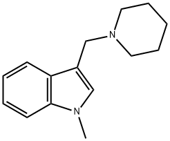 1-methyl-3-(1-piperidylmethyl)-indole结构式
