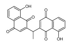 8-hydroxy-2-[1-(8-hydroxy-1,4-dioxonaphthalen-2-yl)ethyl]naphthalene-1,4-dione结构式