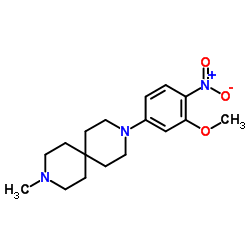 3-(3-甲氧基-4-硝基苯基)-9-甲基-3, 9-二氮杂螺[5.5]十一烷结构式