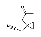 Cyclopropaneacetonitrile, 1-(2-oxopropyl)- (9CI)结构式