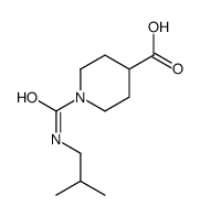 1-(2-methylpropylcarbamoyl)piperidine-4-carboxylic acid结构式