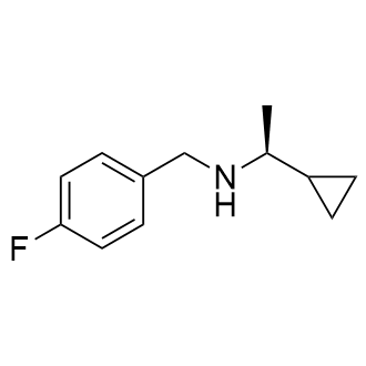 (S)-1-环丙基-N-(4-氟苄基)乙-1-胺结构式