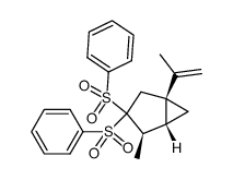 (1R,4R,5R)-4-methyl-3,3-bis(phenylsulfonyl)-1-(prop-1-en-2-yl)bicyclo[3.1.0]hexane Structure