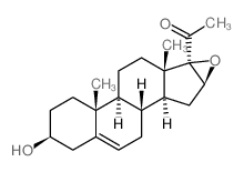 (3|A,16|A,17|A)-3-hydroxy-16,17-epoxypregn-5-en-20-one结构式