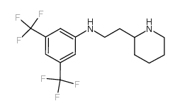 N1-[2-(2-哌啶)乙基]-3,5-二(三氟甲基)苯胺结构式