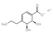(2R,3S)-1-羧基-4-丙基-2,3-二羟基-环己基-4,6-二烯钾盐结构式