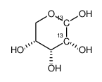 D-Ribose-1,2-13C2 Structure