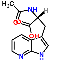 (αR)-α-(乙酰氨基)-1H-吡咯并[2,3-b]吡啶-3-丙酸结构式