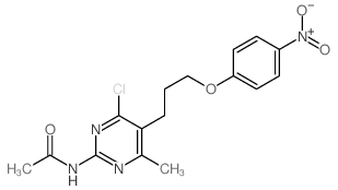 N-[4-chloro-6-methyl-5-[3-(4-nitrophenoxy)propyl]pyrimidin-2-yl]acetamide Structure