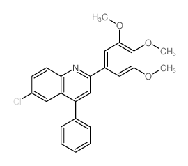 Quinoline,6-chloro-4-phenyl-2-(3,4,5-trimethoxyphenyl)- structure