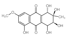 9,10-Anthracenedione,1,2,3,4-tetrahydro-1,2,3,4,5-pentahydroxy-7-methoxy-2-methyl-, (1R,2S,3R,4S)- structure