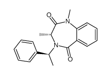 (1,3R)-dimethyl-4-((S)-α-phenylethyl)-1,4-benzodiazepine-2,5-dione结构式