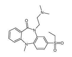 10-[2-(Dimethylamino)ethyl]-8-(ethylsulfonyl)-5,10-dihydro-5-methyl-11H-dibenzo[b,e][1,4]diazepin-11-one结构式