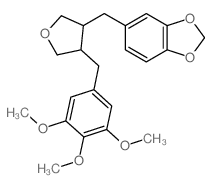 1,3-Benzodioxole,5-[[(3S,4S)-tetrahydro-4-[(3,4,5-trimethoxyphenyl)methyl]-3-furanyl]methyl]- Structure