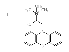 10H-Phenothiazine-10-ethanaminium,N,N,N,a-tetramethyl-, iodide (1:1) Structure