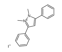 1,2-dimethyl-3,5-diphenylpyrazolium iodide结构式