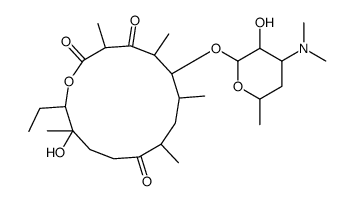 6-[4-(dimethylamino)-3-hydroxy-6-methyloxan-2-yl]oxy-14-ethyl-13-hydroxy-3,5,7,9,13-pentamethyl-oxacyclotetradecane-2,4,10-trione结构式