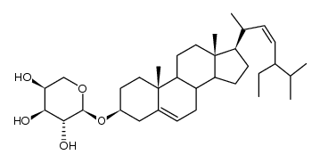 Stigmasterol-α-L-arabinopyranosid结构式
