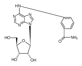 3-(9-β-D-ribofuranosyl-9H-purin-6-ylamino)-benzamide结构式