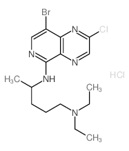 1,4-Pentanediamine,N4-(8-bromo-2-chloropyrido[3,4-b]pyrazin-5-yl)-N1,N1-diethyl-, hydrochloride(1:1) Structure