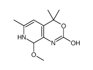 8-METHOXY-4,4,6-TRIMETHYL-7,8-DIHYDRO-1H-PYRIDO[3,4-D][1,3]OXAZIN-2(4H)-ONE结构式