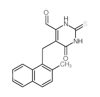 5-[(2-methylnaphthalen-1-yl)methyl]-6-oxo-2-sulfanylidene-3H-pyrimidine-4-carbaldehyde结构式