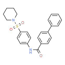 N-[4-(1-Piperidinylsulfonyl)phenyl]-4-biphenylcarboxamide结构式