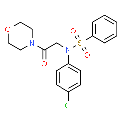 N-(4-CHLOROPHENYL)-N-(2-MORPHOLINO-2-OXOETHYL)BENZENESULFONAMIDE结构式