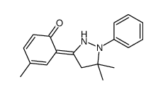 6-(5,5-dimethyl-1-phenylpyrazolidin-3-ylidene)-4-methylcyclohexa-2,4-dien-1-one Structure