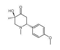 (2R,5R)-5-hydroxy-2-(4-methoxyphenyl)-1,5-dimethylpiperidin-4-one结构式
