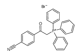 (2-(4-cyanophenyl)-2-oxoethyl)triphenylphosphonium bromide Structure