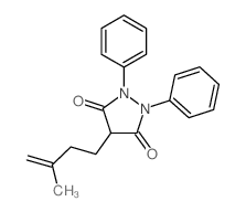 3,5-Pyrazolidinedione,4-(3-methyl-3-buten-1-yl)-1,2-diphenyl-结构式
