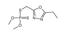 (5-ethyl-1,3,4-oxadiazol-2-yl)methylsulfanyl-dimethoxy-sulfanylidene-p hosphorane结构式