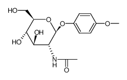 4-甲氧基苯基 2-乙酰氨基-2-脱氧-β-D-吡喃葡萄糖苷结构式
