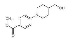 methyl 4-(4-(hydroxymethyl)piperidin-1-yl)benzoate Structure