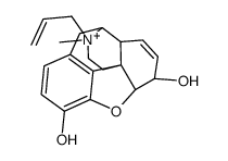 (4R,7S,7aR,12bS)-3-methyl-3-prop-2-enyl-2,4,4a,7,7a,13-hexahydro-1H-4,12-methanobenzofuro[3,2-e]isoquinoline-3-ium-7,9-diol结构式