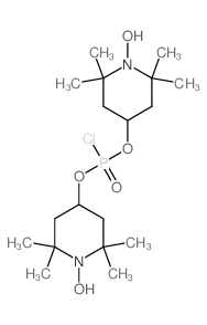 4-[chloro-[(1-hydroxy-2,2,6,6-tetramethyl-4-piperidyl)oxy]phosphoryl]oxy-1-hydroxy-2,2,6,6-tetramethyl-piperidine结构式
