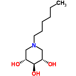 (3R,4r,5S)-1-Hexyl-3,4,5-piperidinetriol Structure