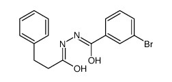 3-bromo-N'-(3-phenylpropanoyl)benzohydrazide结构式