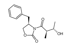 (4R,2'R,3'S)-N-(3-hydroxy-2-methylbutanoyl)-4-benzyl-2-oxazolidinone结构式